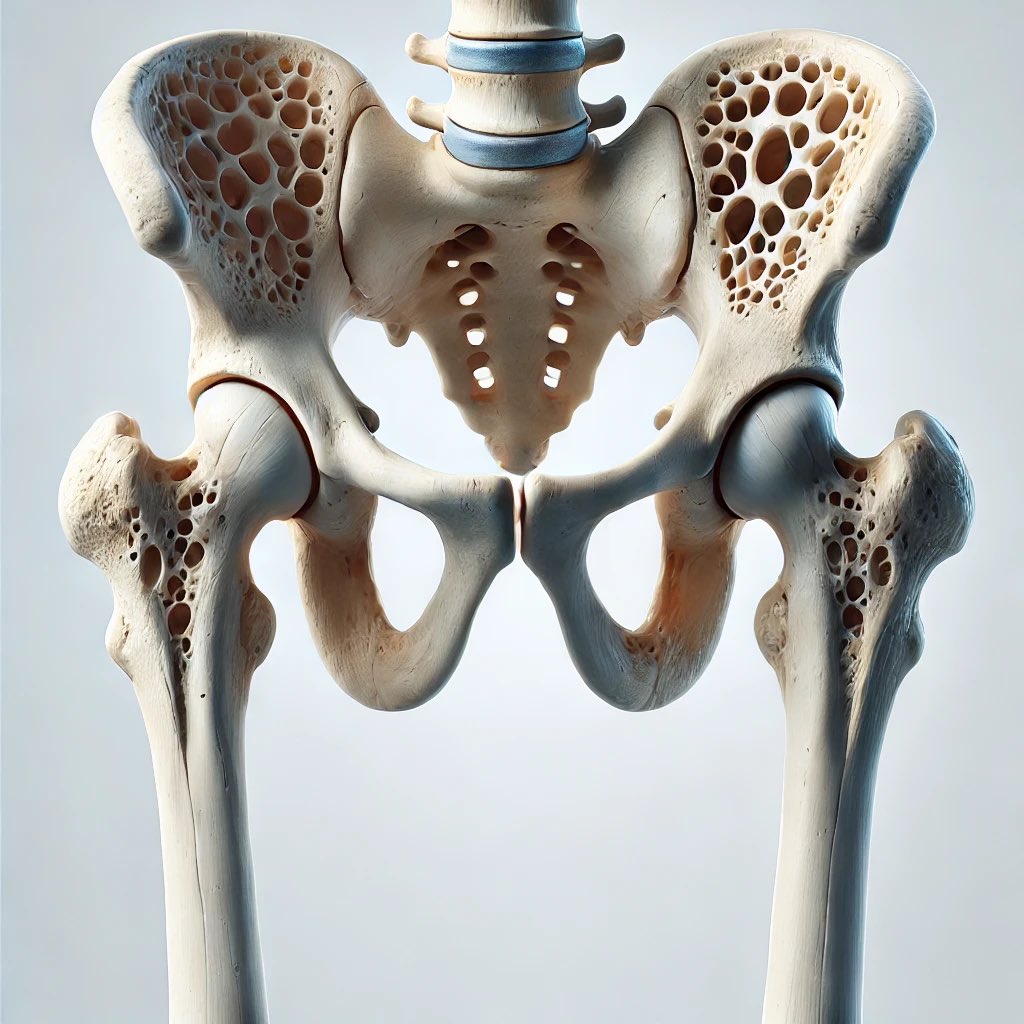 Osteoporosis - osteopenia of femur and Pelvis bones